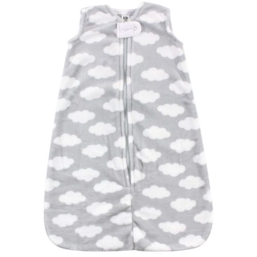 Hudson Baby Infant Plush Sleeping Bag, Sack, Blanket, Gray Clouds Plush, Size: 0-6 months