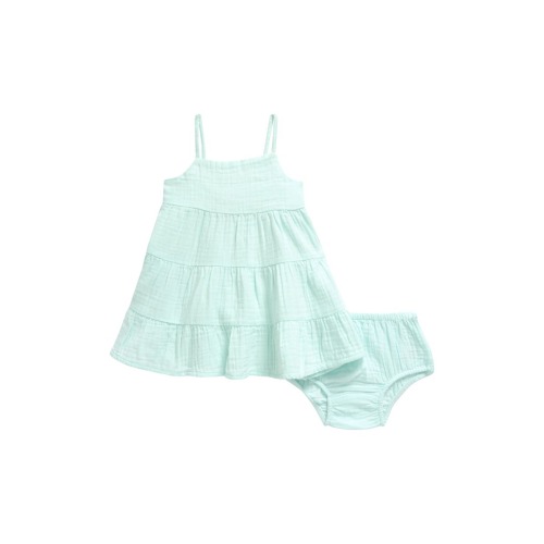 Tiered Seersucker Dress & Bloomers Set, 3M