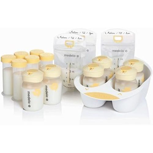 Medela Breast Milk Storage Solution Set, Breastfeeding Supplies & Containers, Breastmilk Organizer, Made Without BPA