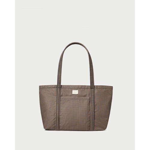 Mira Brown/Black Check Everyday Tote | Totes | Handbags