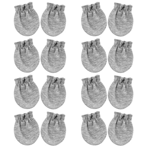 BQUBO Newborn Infant Toddler Mittens No Scratch Cotton Elastic Wrist Gloves Hypoallergenic for 0-6 Months Baby Boys Girls