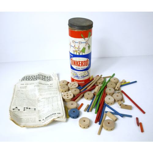 Vintage Prep Tinkertoy 1000 Toys in One - Made By A.G. Spalding Bros Inc - Good Condition