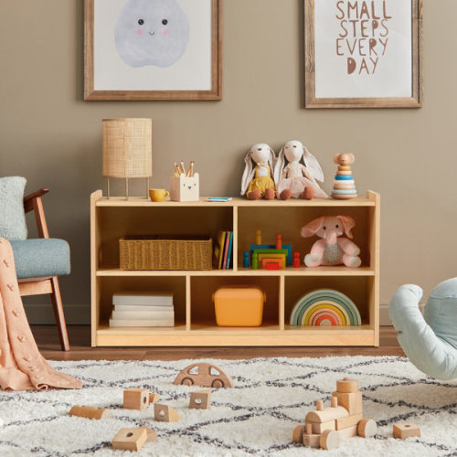 Montessori Shelf 5-Section Aldarcie 23.6" H X 44.6" W Bookcase