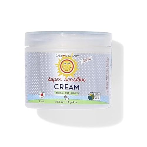 California Baby Super Sensitive Cream (Unscented) | Plant-based | Allergy Friendly | No Added Fragrance | Baby Sensitive Cream & Moisturizer for Dry, Very Sensitive Skin | 4oz.