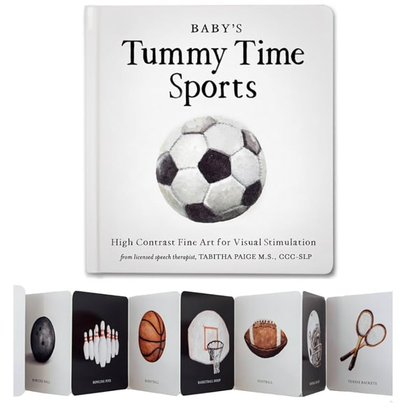 Baby's Tummy Time Sports: High-Contrast Fine Art for Visual Stimulation (Tabitha Paige Children's Book Series)