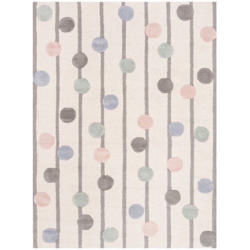SAFAVIEH Handmade Kids Ganka Dotted Stripe Wool Rug