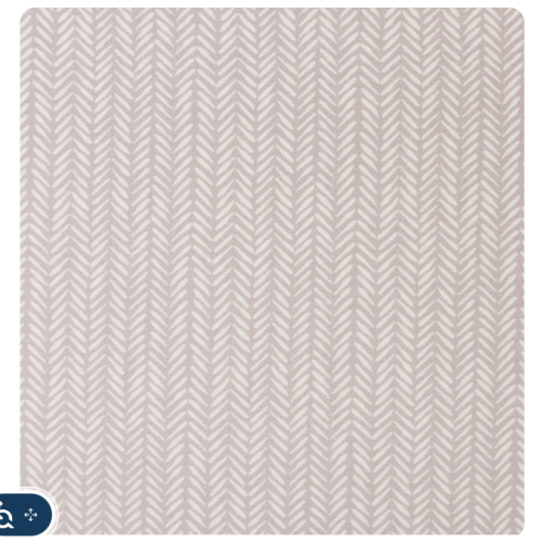 BassiNest Fitted Sheet 100% Cotton | Herringbone - cream | HALO