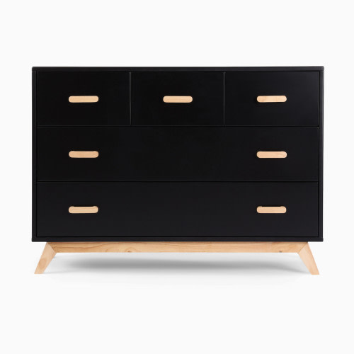 dadada Soho 5-Drawer Dresser - Black/Natural