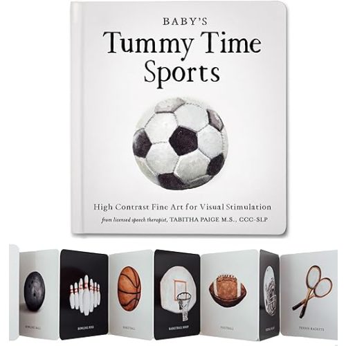 Baby's Tummy Time Sports: High-Contrast Fine Art for Visual Stimulation (Tabitha Paige Children's Book Series) Board book – November 25, 2025