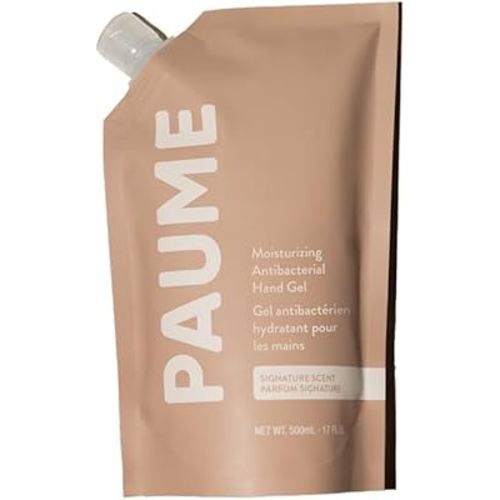 PAUME Moisturizing Antibacterial Sanitizer Hand Gel, 500ml, Silicone & Paraben Free, No Artificial Fragrances & Vegan, Long-Lasting Hydration