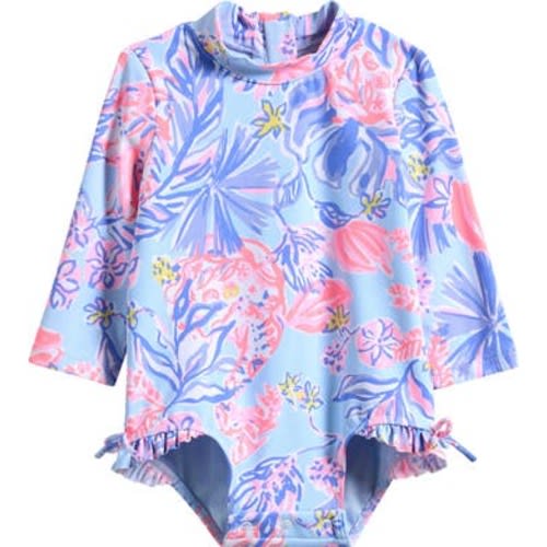 Idella One-Piece Rashguard Swimsuit, 3-6M