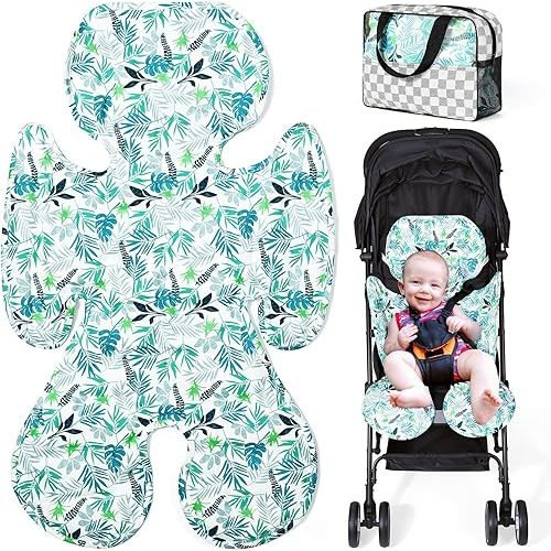 Orzbow Car Seat Cooler Pad for Toddler, Reversible Stroller Cooling Pad Liner - Universal Baby Cooling Pad, Summer Car Seat Gel Cooling Mat Cushion for Baby Chair, Child Safety Car Seat, Green