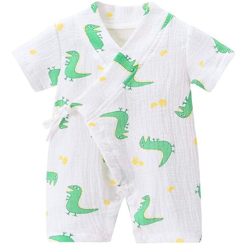 PAUBOLI Baby Kimono Robe Newborn Cotton Yarn Bodysuit Romper Infant Japanese Pajamas 0-24 Months