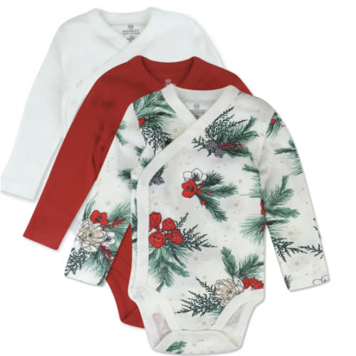 3-Pack Organic Cotton Long Sleeve Side-Snap Bodysuits | Honest Baby Clothing