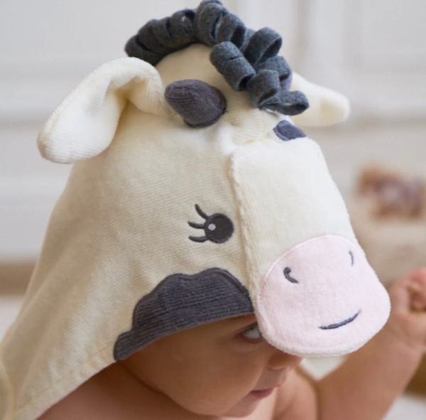 Cow Hooded Baby Bath Wrap