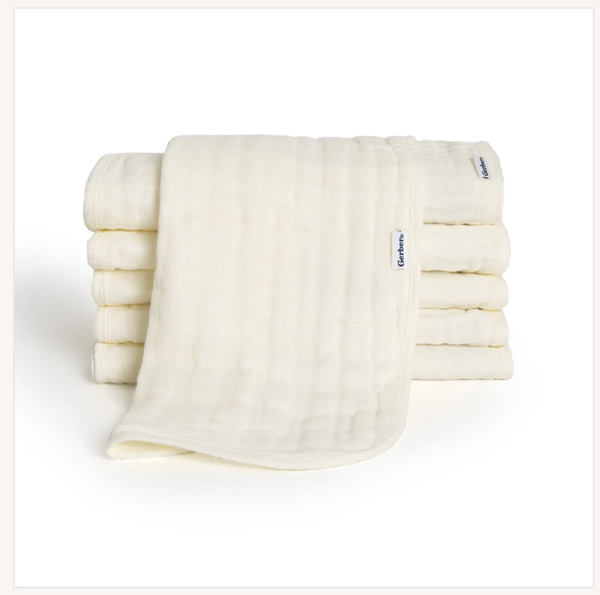 6-Pack Baby Neutral Vanilla Muslin Burp Cloths – Gerber Childrenswear