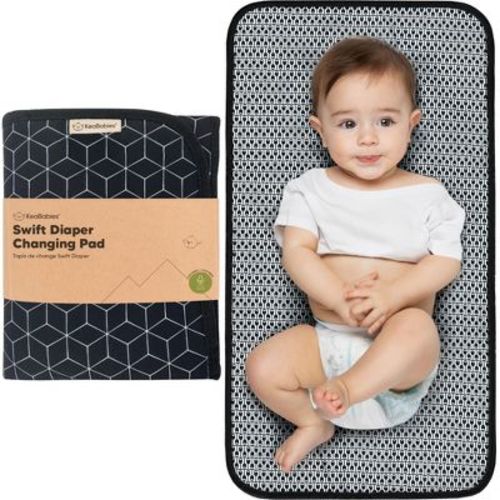Keababies Swift Diaper Changing Pad, Portable Waterproof Diaper Changing Pad For Baby, Travel Changing Pad For Diaper Bag (dino Ridge)