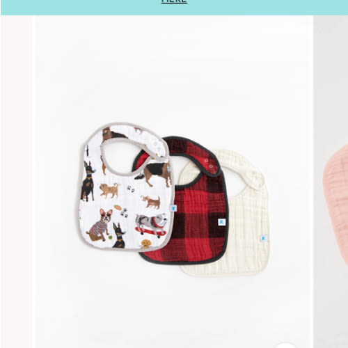 Cotton Muslin Classic Bib 3 Pack | Posh Tots Children's Boutique