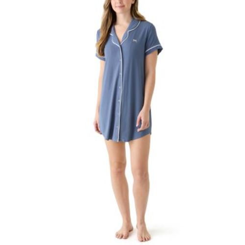Rib Knit Notch Sleep Dress