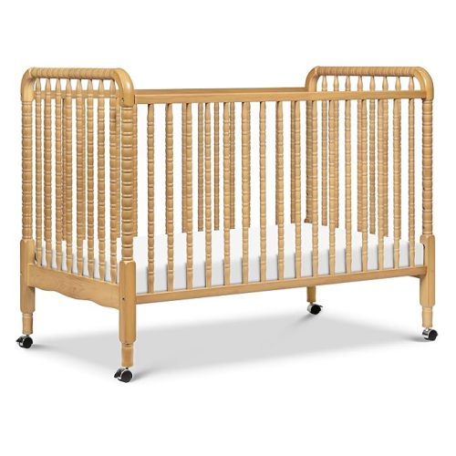 DaVinci Jenny Lind 3-in-1 Convertible Crib in Honey, Removeable Wheels, Greenguard Gold