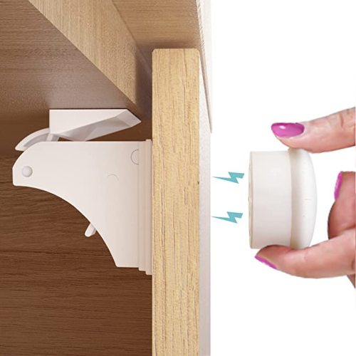 Child Safety Magnetic Cabinet Locks with 2 Keys - 12 Pack