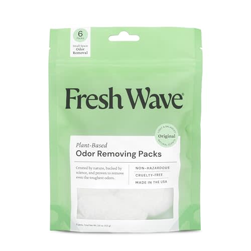 Fresh Wave Odor Eliminating & Deodorizing Packs, Bag of 6 - Safer Odor Relief for Small Spaces, Natural Plant-Based Odor Eliminator, Odor Absorbers for Home
