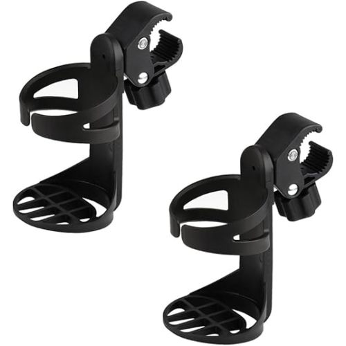 Accmor Stroller Cup Holder, Universal Cup Holder for Uppababy Nuna Doona Strollers, 360° Rotatable Large Caliber Drinks Holder for Stroller, Bike, Wheelchair, Walker, Scooter