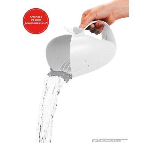 Skip Hop Baby Bath Rinse Cup, Moby Tear-Free Waterfall Rinser, White