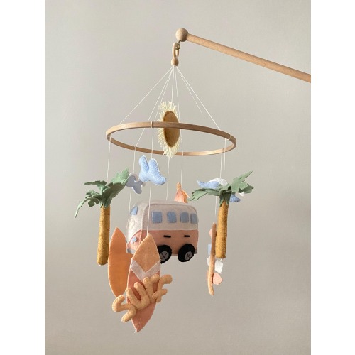 Surf Baby Mobile: Beach Nursery Decor, Ocean Theme