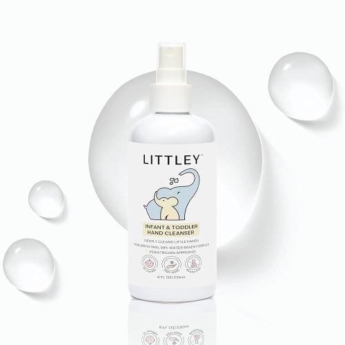 Littley Infant & Toddler Hand Cleanser with Hypochlorous Acid, Gently Cleans Dirt & Germs, Non-Toxic & Alcohol-Free, Safe for Sensitive Skin, 8oz Spray Bottle