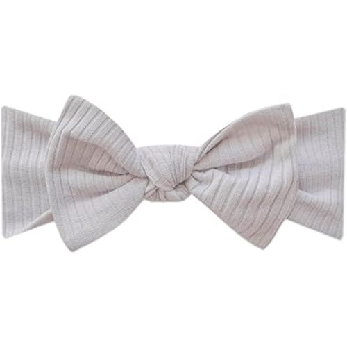 Copper Pearl Baby Bows: Stylish Headbands for Baby Girls, Premium Soft and Stretchy Baby Headbands, Perfect for Newborns, Trendy Designs - Ash