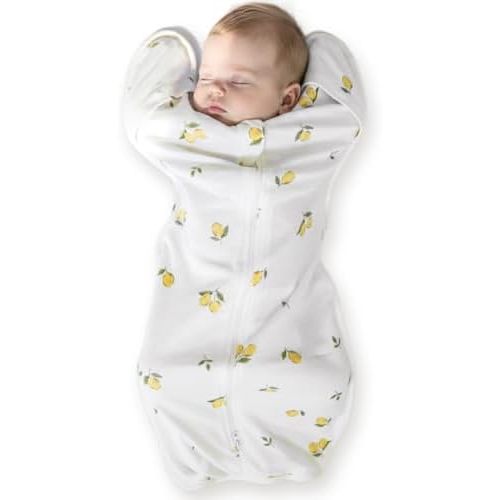 Newborn Swaddle Sack, IHDI Certified, Calms Startle Reflex, 100% Cotton Wearable Blanket, Newborn Essentials