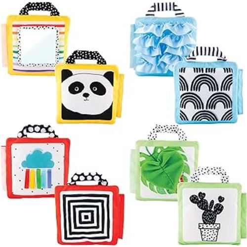 Sassy Reversible Soft Sensory Activity Panels, 4Count, Ages 0+