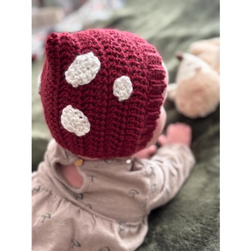 The Mushroom Pixie Hat / pixie bonnet, crochet hat, elf hat, gnome hat, children's hat, baby hat, photo prop, gift, yarn, handmade