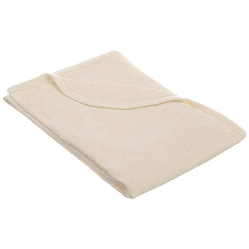 TL Care 100% Natural Cotton Swaddle/Thermal Blanket, Ecru, Soft Breathable, for Boys and Girls