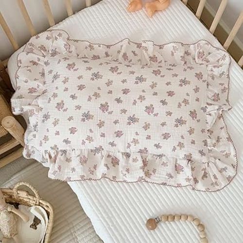 BuLuTu Floral Kids Pillowcase Standard Size, Tuberose Pattern, 20"x26"