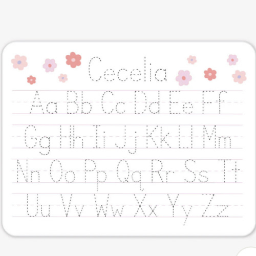 Kids Personalized Whiteboards Simple Floral