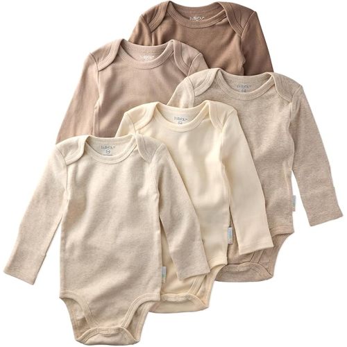 Blake 5-Pack Long Sleeve Bodysuits 100% Organic Cotton Baby Boys & Girls