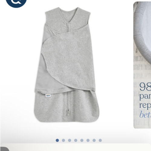 Heather Gray Cotton Swaddle - Newborn | HALO