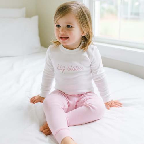 Big Sister Embroidered Long Pajamas