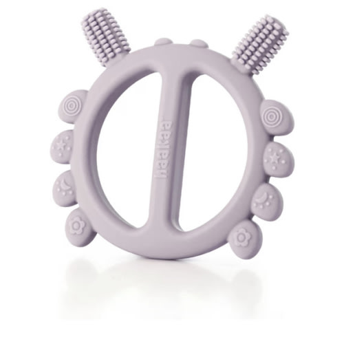 Haakaa Silicone Crab Baby Teether,Baby Toys,360°Baby Toothbrush Head for Infant Self-Brushing Training,Food-Grade Silicone,Lavender