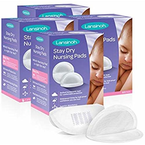Lansinoh Stay Dry Disposable Nursing Pads for Breastfeeding, 240 Count