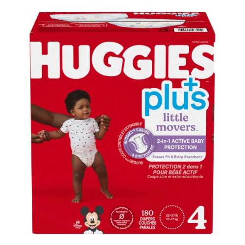 Huggies Little Movers Plus Diapers, Sizes 3 - 6