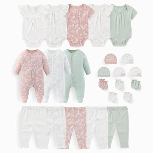 JELYLOVE Unisex Baby Boy Girl Clohtes Pants Sets 23 pack Cotton Casual New born Clothing Comfort Infant Birthday Outfit