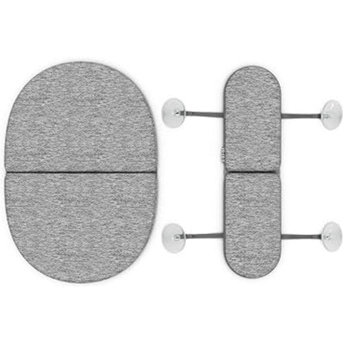 Lalo Knee & Elbow Saver - Foldable Padded Cushions for Bathtime, Quick-Dry, Suction Cups for Stability, Bath Kneeler and Elbow Rest Pad Set 17 x 11.5 in Knee Pad & 16 x 4.5 in Elbow Pad - Heather Grey