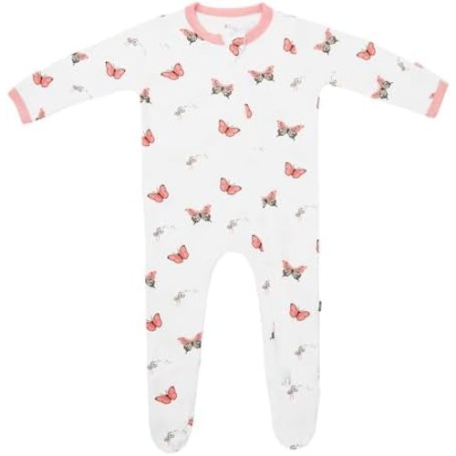 KYTE BABY Unisex Zipper Closure Footies, Rayon Made From Bamboo, 0-24 Months