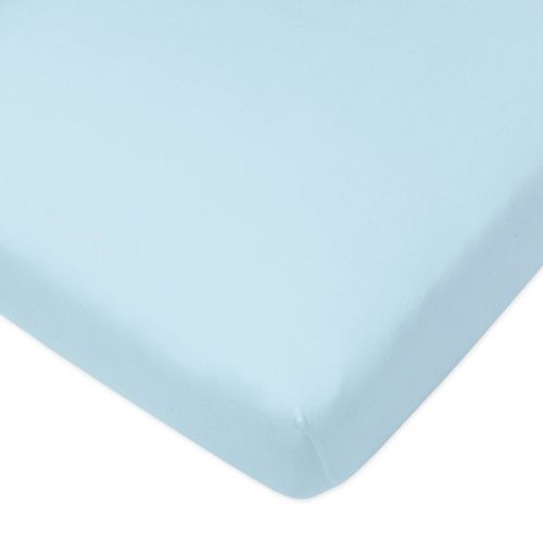 Honest Baby Organic Cotton Fitted Crib Sheet - Blue Ticking Stripe