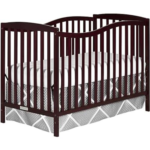 Dream On Me Chelsea 5-In-1 Convertible Crib In Cherry, JPMA Certified