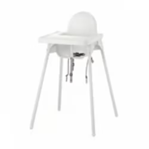 ANTILOP High Chair with tray, white/white