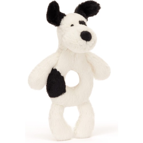 Jellycat Puppy Ring Rattle, White Multi